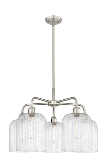 Ballston Five Light Chandelier in Satin Nickel (405|516-5CR-SN-G559-8SDY)