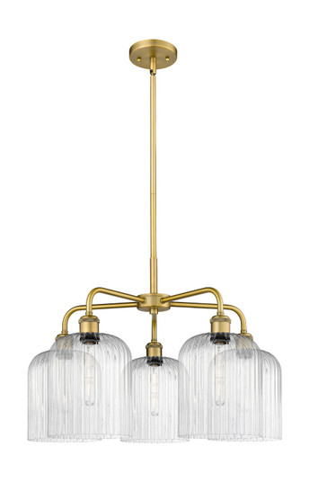 Ballston Five Light Chandelier in Brushed Brass (405|516-5CR-BB-G559-8SDY)