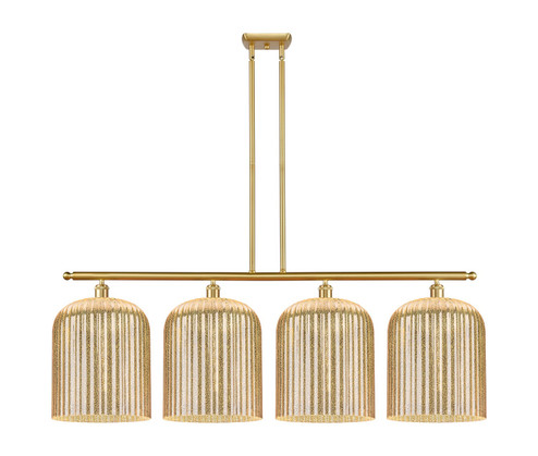 Ballston Four Light Island Pendant in Satin Gold (405|516-4I-SG-G559-12ME)