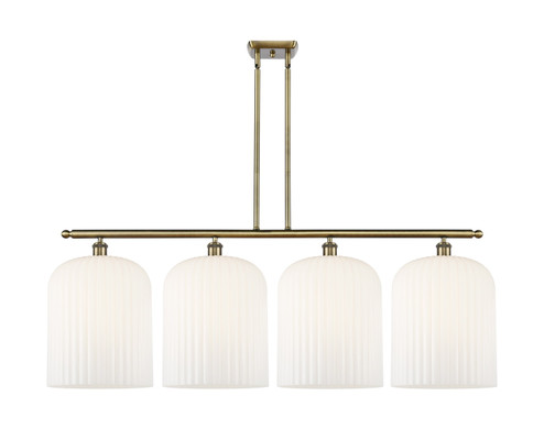 Ballston Four Light Island Pendant in Antique Brass (405|516-4I-AB-G559-12GWH)