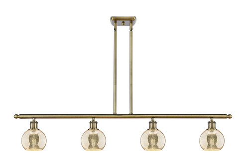 Ballston Four Light Island Pendant in Antique Brass (405|516-4I-AB-G128-6)