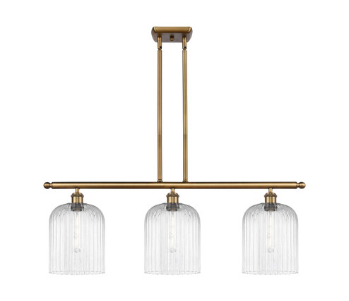 Ballston Three Light Island Pendant in Brushed Brass (405|516-3I-BB-G559-8CL)
