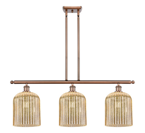 Ballston Three Light Island Pendant in Antique Copper (405|516-3I-AC-G559-8ME)