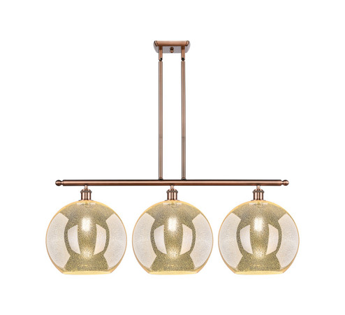 Ballston Three Light Island Pendant in Antique Copper (405|516-3I-AC-G128-12)
