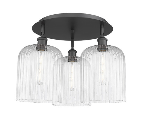 Ballston Three Light Semi-Flush Mount in Matte Black (405|516-3C-BK-G559-8CL)