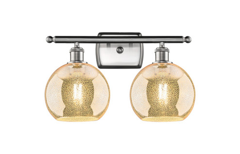 Ballston Two Light Bath Vanity in Brushed Satin Nickel (405|516-2W-SN-G128-8)