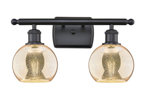 Ballston Two Light Bath Vanity in Matte Black (405|516-2W-BK-G128-6)