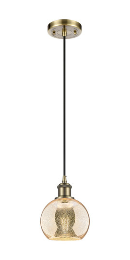 Ballston One Light Mini Pendant in Antique Brass (405|516-1P-AB-G128-6)