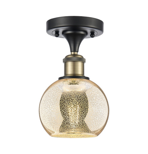 Ballston One Light Semi-Flush Mount in Black Antique Brass (405|516-1C-BAB-G128-6)