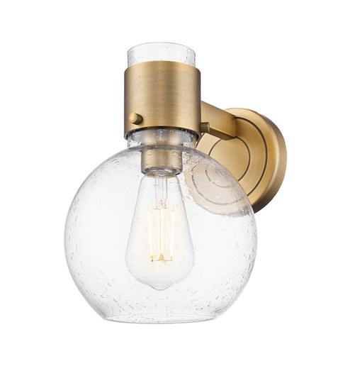Downtown Urban One Light Wall Sconce in Brushed Brass (405|464-1W-BB-G464B-7SDY)