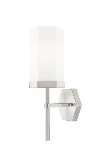 Downtown Urban One Light Wall Sconce in Satin Nickel (405|463-1W-SN-G463-8WH)