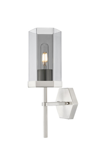 Downtown Urban One Light Wall Sconce in Satin Nickel (405|463-1W-SN-G463-8SM)