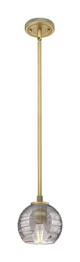 Downtown Urban One Light Pendant in Brushed Brass (405|434-1S-BB-G1213-6SM)
