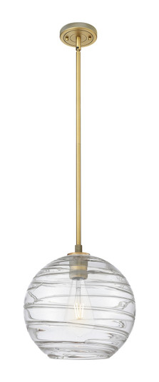 Downtown Urban One Light Pendant in Brushed Brass (405|434-1S-BB-G1213-12CL)