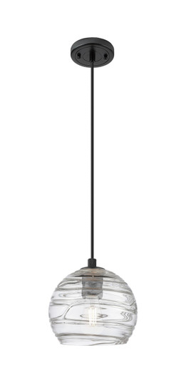 Downtown Urban One Light Pendant in Matte Black (405|434-1P-BK-G1213-8CL)