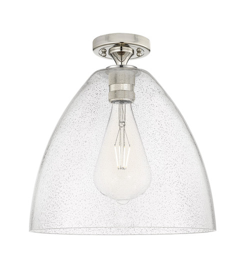 Downtown Urban One Light Flush Mount in Polished Nickel (405|434-1F-PN-GBD-124)