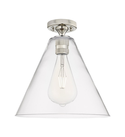 Downtown Urban One Light Flush Mount in Polished Nickel (405|434-1F-PN-GBC-122)