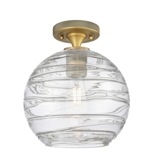 Downtown Urban One Light Flush Mount in Brushed Brass (405|434-1F-BB-G1213-10CL)