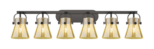 Downtown Urban Six Light Bath Vanity in Matte Black (405|423-6W-BK-G411-6ME)