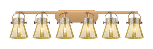 Downtown Urban Six Light Bath Vanity in Brushed Brass (405|423-6W-BB-G411-6ME)