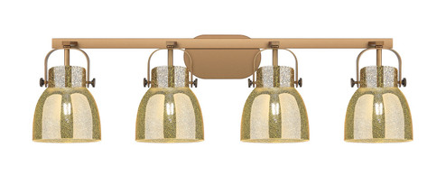 Downtown Urban Four Light Bath Vanity in Brushed Brass (405|423-4W-BB-G412-6ME)