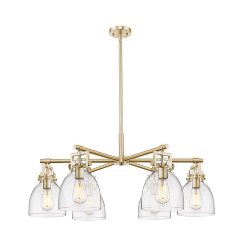 Downtown Urban Six Light Chandelier in Champagne Bronze (405|411-6CR-CB-G412-7CL)
