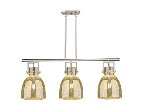 Downtown Urban Three Light Island Pendant in Satin Nickel (405|411-3I-SN-G412-10ME)