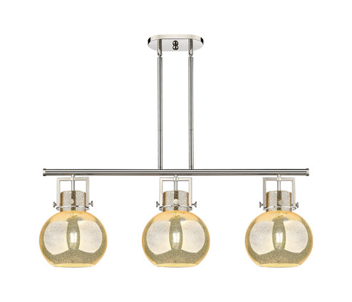 Downtown Urban Three Light Island Pendant in Polished Nickel (405|411-3I-PN-G410-10ME)