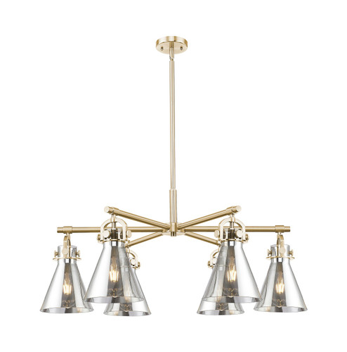 Downtown Urban Six Light Chandelier in Champagne Bronze (405|410-6CR-CB-G411-7SM)