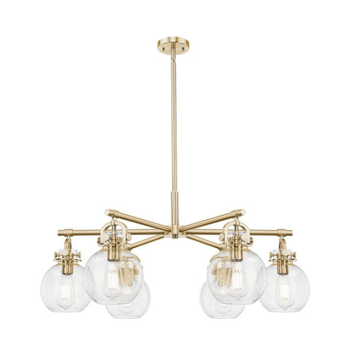 Downtown Urban Six Light Chandelier in Champagne Bronze (405|410-6CR-CB-G410-7SDY)