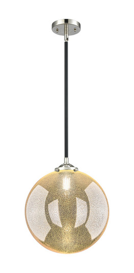 Nouveau One Light Mini Pendant in Black Polished Nickel (405|284-1S-BPN-G208-12)