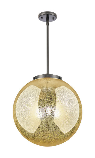 Essex Three Light Pendant in Matte Black (405|221-3S-BK-G208-16)