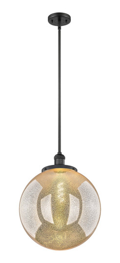 Franklin Restoration One Light Pendant in Matte Black (405|201S-BK-G208-16)