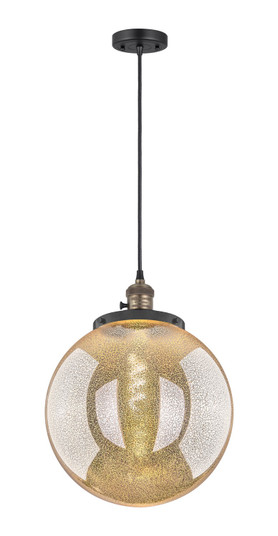 Franklin Restoration One Light Mini Pendant in Black Antique Brass (405|201CSW-BAB-G208-14)
