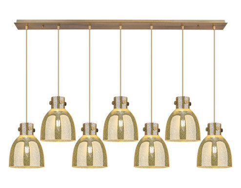 Downtown Urban Seven Light Linear Pendant in Brushed Brass (405|127-410-1PS-BB-G412-8ME)