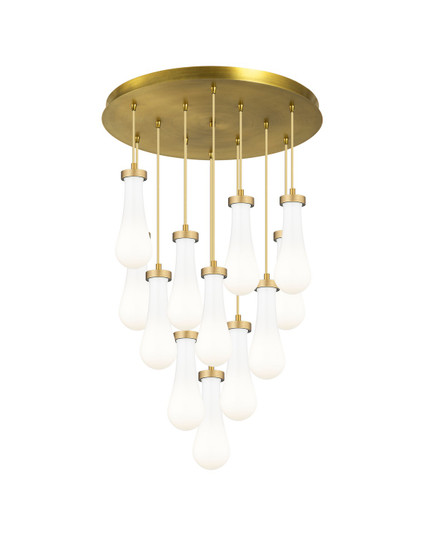 Downtown Urban 12 Light Pendant in Brushed Brushed Brass (405|126-451-1P-BB-G451-4GWH)