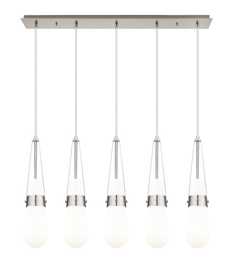 Downtown Urban Five Light Linear Pendant in Brushed Satin Nickel (405|125-452-1P-SN-G452-4GWH)