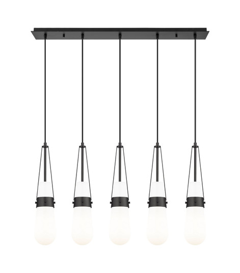 Downtown Urban Five Light Linear Pendant in Matte Black (405|125-452-1P-BK-G452-4GWH)