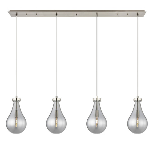 Downtown Urban Four Light Linear Pendant in Brushed Satin Nickel (405|124-451-1P-SN-G451-7SM)