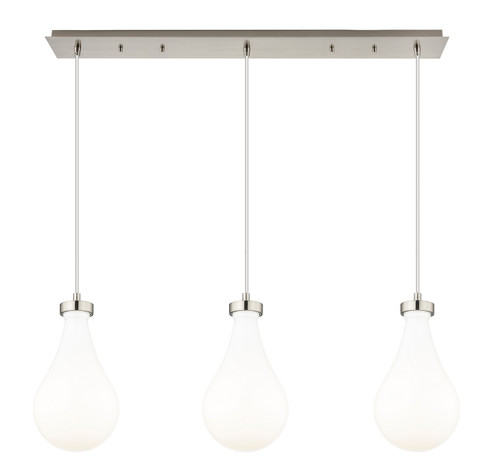 Downtown Urban Three Light Linear Pendant in Brushed Satin Nickel (405|123-451-1P-SN-G451-7GWH)