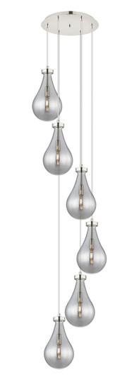 Downtown Urban Six Light Pendant in Polished Nickel (405|116-451-1P-PN-G451-7SM)