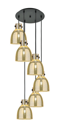 Downtown Urban Six Light Pendant in Matte Black (405|116-410-1PS-BK-G412-8ME)
