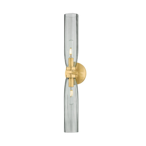 Harpswell Two Light Bath in Aged Brass (70|6832-AGB)