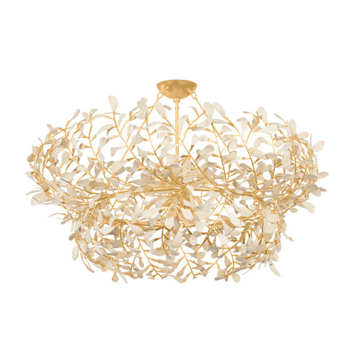 Maybrook Eight Light Chandelier in Vintage Gold Leaf (70|4459-VGL)
