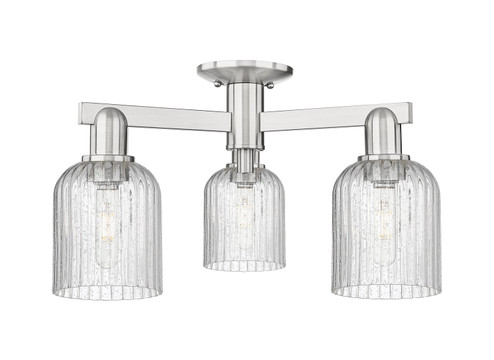 Arcadia Three Light Semi-Flush Mount in Brushed Satin Nickel (405|716-3F-SN-G559-5SDY)