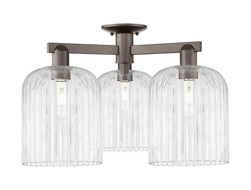 Arcadia Three Light Semi-Flush Mount in Oil Rubbed Bronze (405|716-3F-OB-G559-8CL)