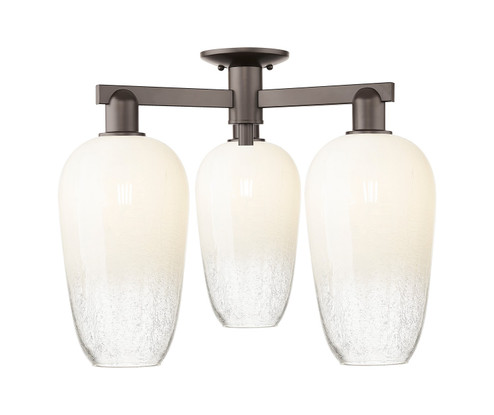 Arcadia Three Light Semi-Flush Mount in Oil Rubbed Bronze (405|716-3F-OB-G484-7OP)