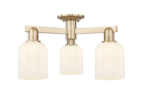 Arcadia Three Light Semi-Flush Mount in Champagne Bronze (405|716-3F-CB-G559-5GWH)