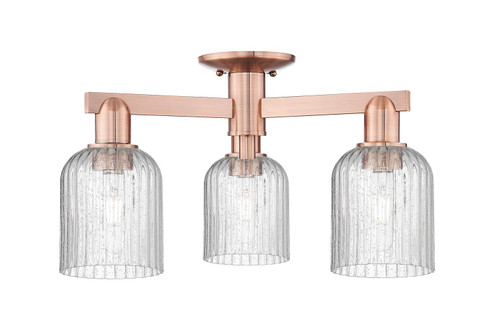 Arcadia Three Light Semi-Flush Mount in Antique Copper (405|716-3F-AC-G559-5SDY)