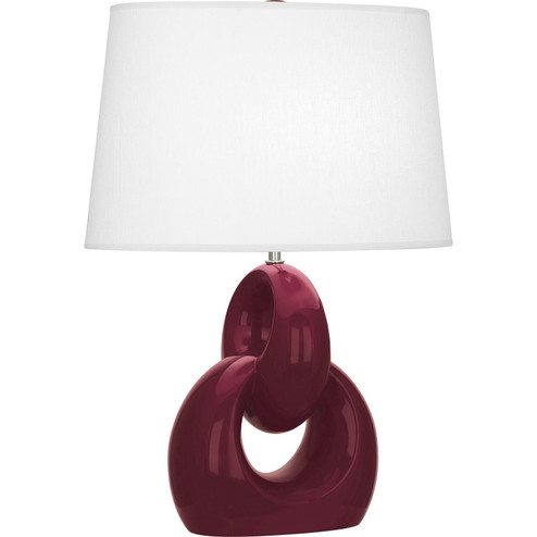 Fusion One Light Table Lamp in Sugar Plum Glazed Ceramic w/Polished Nickel (165|SM981)